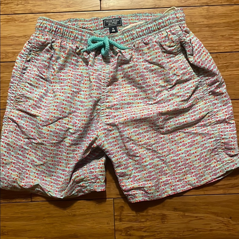 Vilebrequin Red and Blue Swim Trunks Quick-Dry